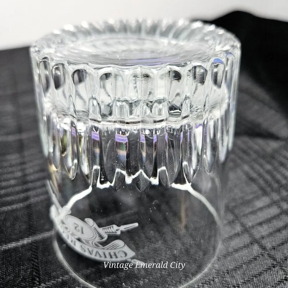 Chivas Regal Vtg Scotch Whiskey Drinking Glass Made by VONPOK Italy On The Rocks